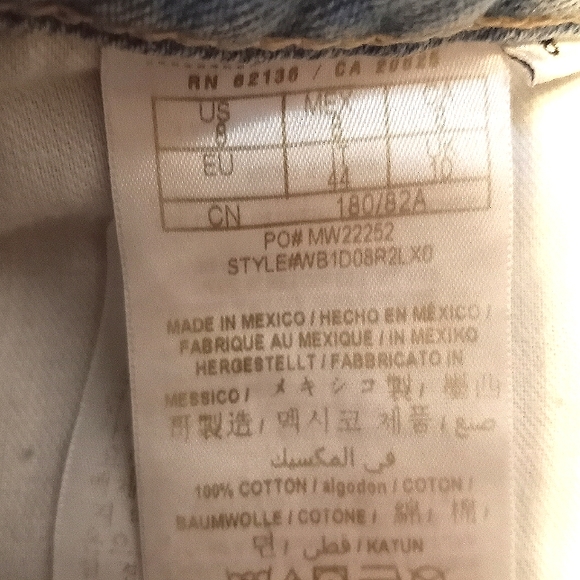 Guess Stella Re-Engineered Asymmetrical frayed hem denim skirt Size 8 - Picture 6 of 10